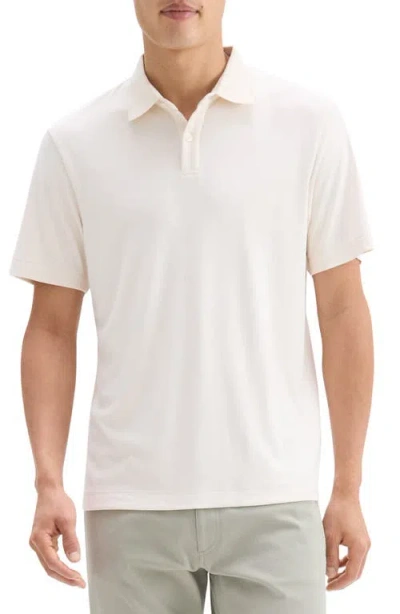 Theory Kayser Solid Modal Blend Polo In Eggshell