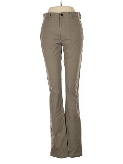 Pre-owned Theory Khaki Pant In Brown