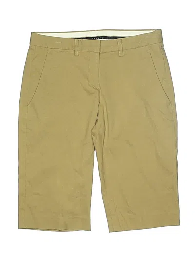 Pre-owned Theory Khaki Shorts In Brown
