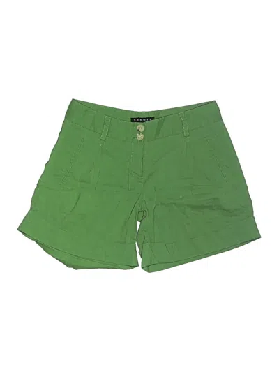 Pre-owned Theory Khaki Shorts In Green