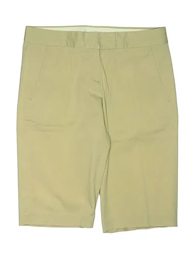 Pre-owned Theory Khaki Shorts In Green