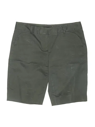 Pre-owned Theory Khaki Shorts In Green
