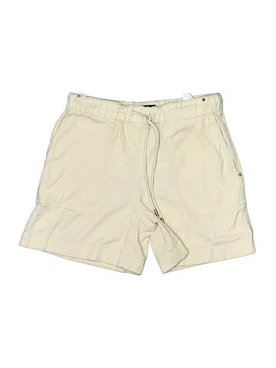Pre-owned Theory Khaki Shorts In Ivory