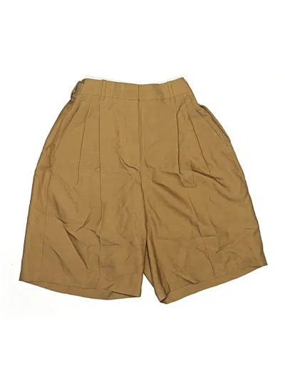 Pre-owned Theory Khaki Shorts In Tan