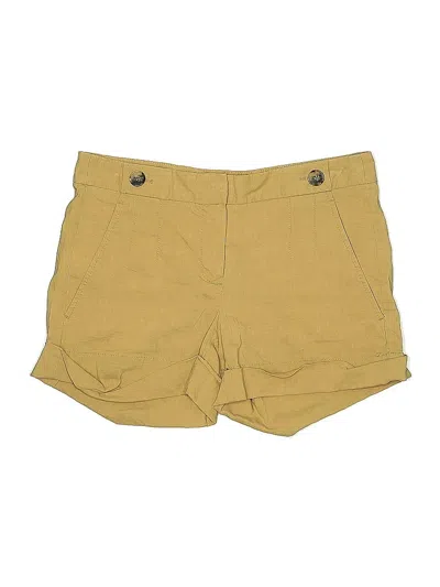 Pre-owned Theory Khaki Shorts In Yellow