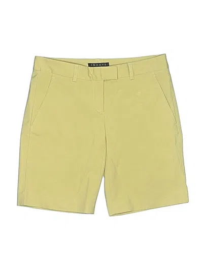 Pre-owned Theory Khaki Shorts In Yellow