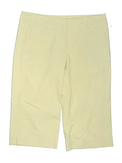 Pre-owned Theory Khaki Shorts In Yellow
