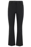 Theory Cropped Tailored-cut Trousers In Black