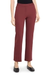Theory Kick Ankle Pants In Burgundy