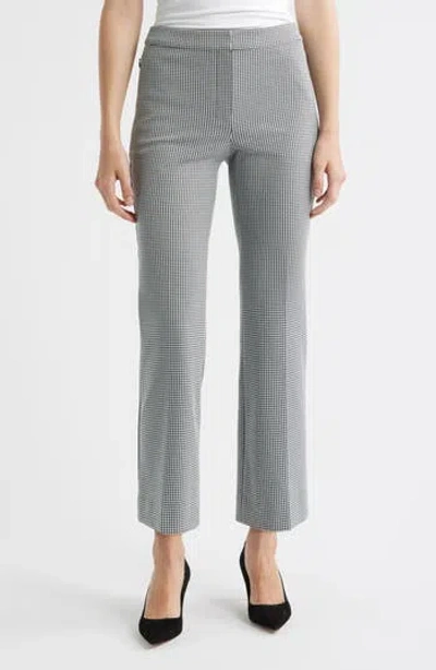 Theory Kick Flare Check Pants In Gray