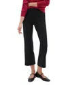 Theory Mid-rise Cropped Trousers In Black
