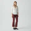 Theory Kick Pant In Scuba In Burgundy