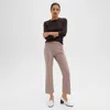 Theory Kick Pant In Stretch Cotton In Cinder