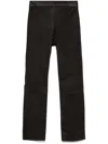 Theory Urban Leather Slim Kick Pants In Brown