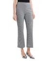 Theory Slim Houndstooth Kick Flare Pants In Grey