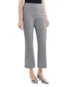 Theory Slim Houndstooth Kick Flare Pants In Grey