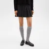 Theory Knee High Socks In Washable Wool In Light Charcoal