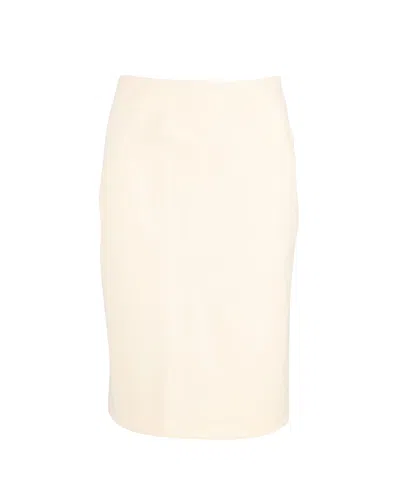 Theory Slim Crepe High-waist Midi Skirt In White