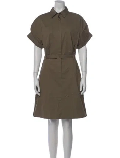 Pre-owned Theory Knee-length Dress In Green
