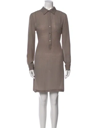 Pre-owned Theory Knee-length Dress In Neutral