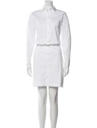 Pre-owned Theory Knee-length Dress W/ Tags In White