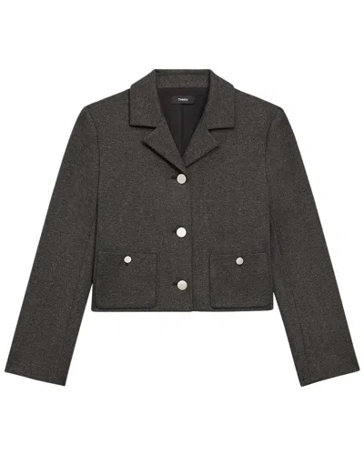 THEORY KNIT BOXY CROP JACKET