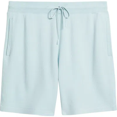 Theory Knit Drawstring Shorts In Blue