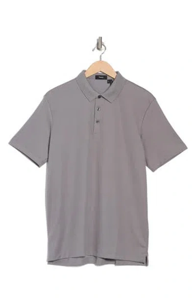 Theory Knit Polo In Gray
