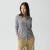 Theory Knit Shirt In Regal Wool In Gray