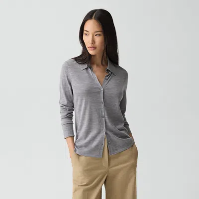 Theory Knit Shirt In Regal Wool