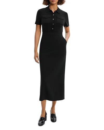 Theory Knit Shirtdress In Blue