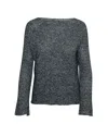 Theory Knit Sweater In Navy Blue Linen In Blue