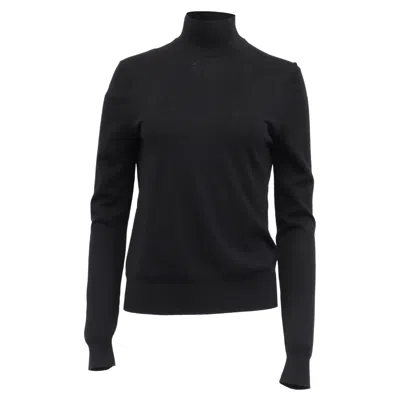 Theory Knitted High-neck Sweater In Black Wool