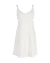 Theory Knitted Mini Dress In White Viscose In White