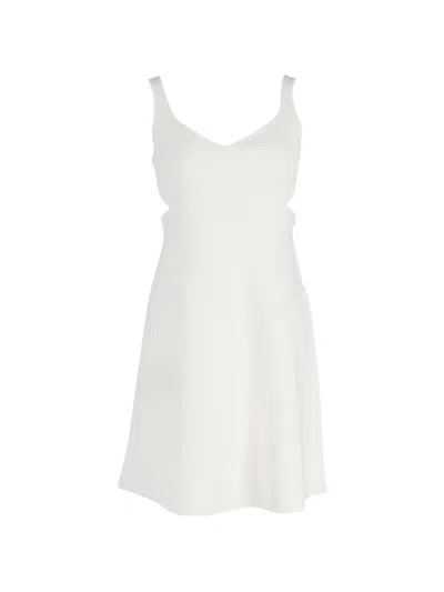 Pre-owned Theory Knitted Mini Dress In White