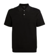 Theory Goris Viscose Blend Short Sleeve Polo In Black