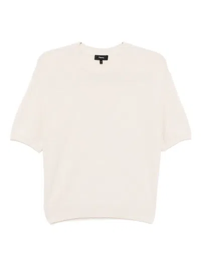 Theory Knitted T-shirt In Neutral
