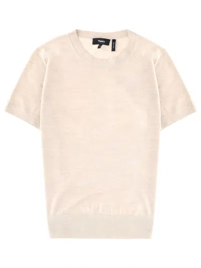 Theory Knitted Tops In Neutral