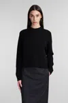 Theory Cashmere Cropped Sweater In Black