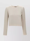 THEORY KNITWEAR CREW NECK CROPPED LENGTH LONG SLEEVES