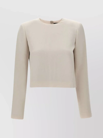 Theory Admiral Long Sleeve Minimal Top In Gesso