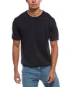 Theory Kolben Linen-blend T-shirt In Blue