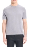 Theory Men's Sarior Short-sleeve T-shirt In Light Bilen In Force Grey/white