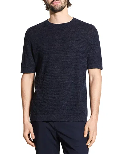 Theory Kolben Linen Tee In Gray