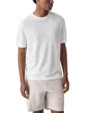 Theory Kolben Pacific Short Sleeve Textured Knit Sweater In White