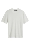 Theory Kolben Pacific Short Sleeve Textured Knit Sweater In Gray