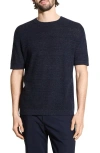 Theory Kolben Linen Tee In Blue