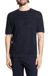 Theory Kolben Linen Tee In Blue