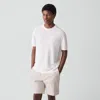 Theory Kolben Pacific Short Sleeve Textured Knit Sweater In White