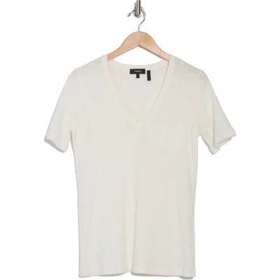 Theory Kovin Nebulous Slubbed T-shirt In Ivory